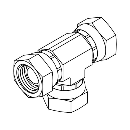 Tompkins Hydraulic Fitting, International 02FBSPPX-02FBSPPX-02FBSPPX TEE 3853-02-02-02